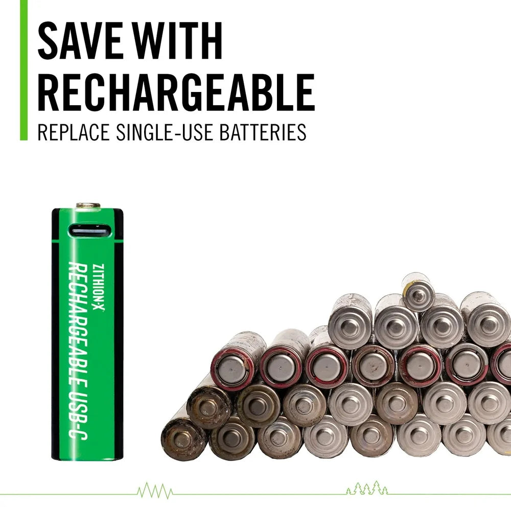 4xAA + 4xAAA 1,5V USB-C wiederaufladbare Batterien