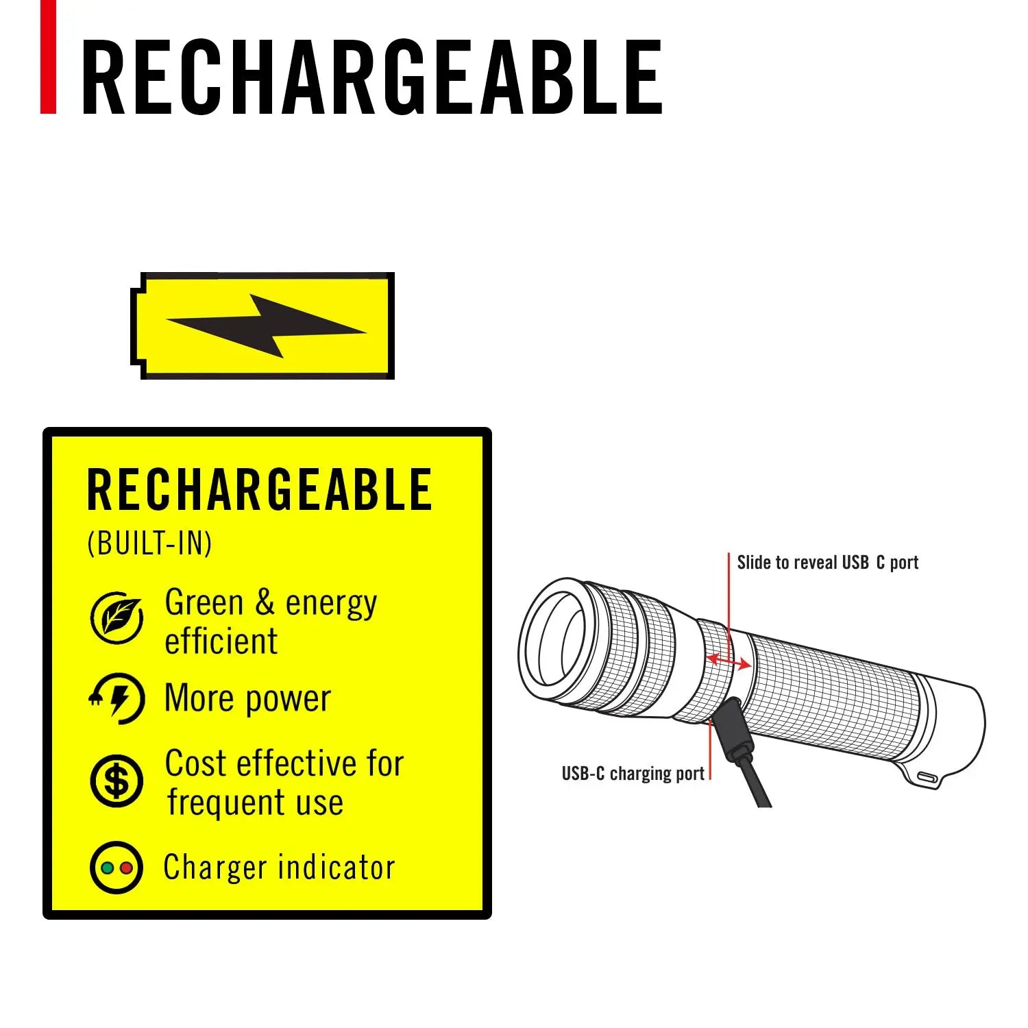 G60R Handlampe IP 67 - aufladbar