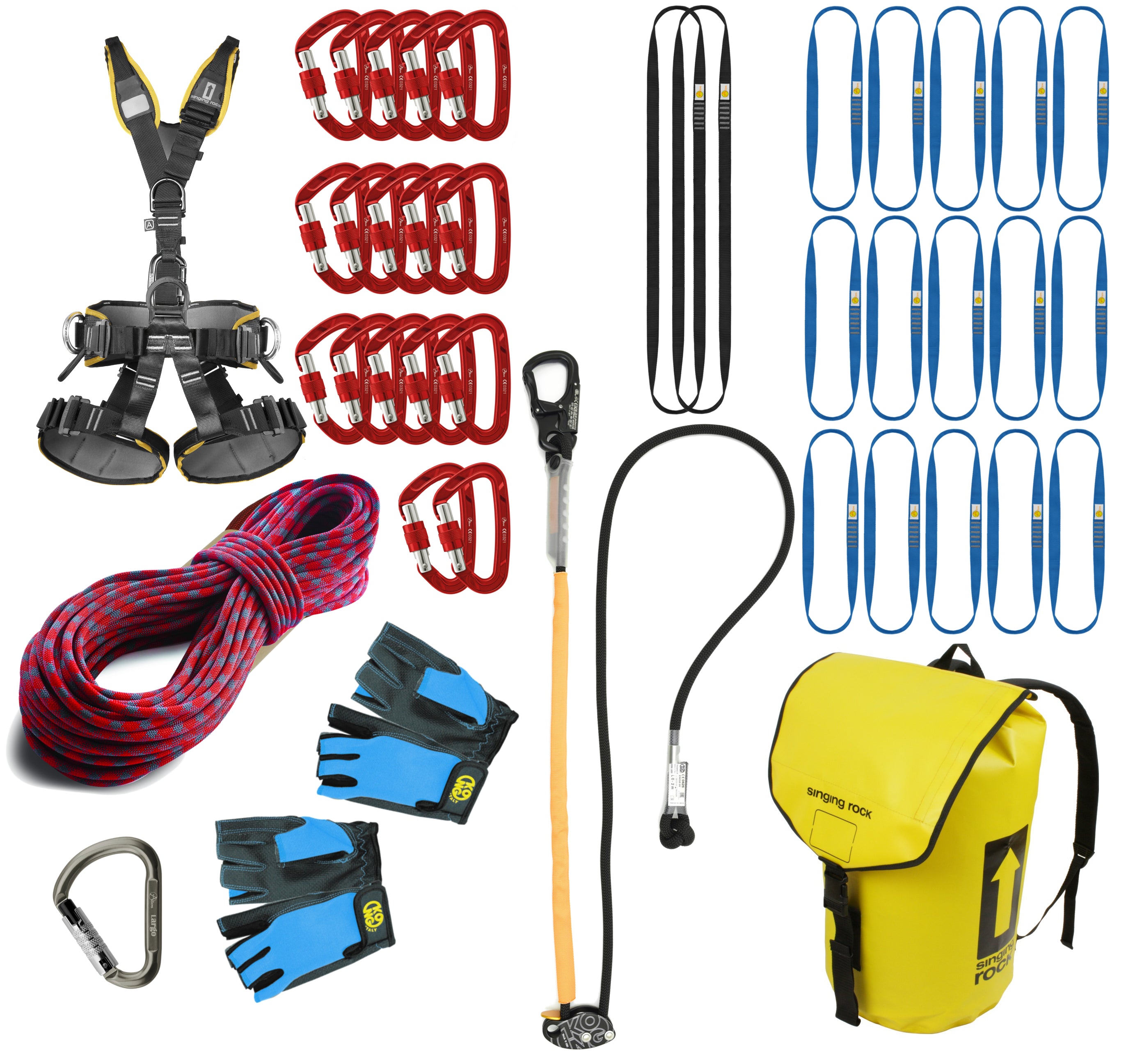 Aliens Gerätesatz Standard für Wasserrettung und Feuerwehr mit Rettungsgurt, Rettungsseil, Bandschlingen, Karabinern, Wurfsack und Rettungshandschuhen – bewährtes Komplettsystem für Strömungsrettung, Hochwasserlagen und technische Rettungseinsätze.