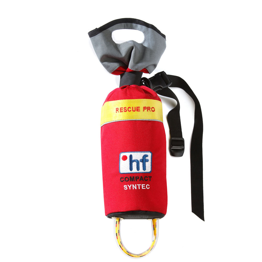 Wurfsack von HF Compact in Syntec Rescue Pro in 20 M länge mit einer Bruchlast von 2400 daN  in rot für Wasserretter in rot