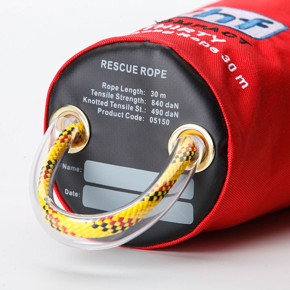Wurfsack von HF Compact Thirty in 30 Metern länge mit einer Bruchlast von 840 daN in rot für Wasserretter.