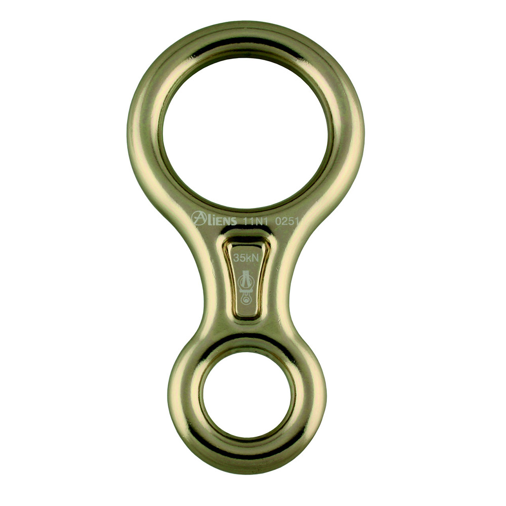 Abseilacht mit zwei Karabiner Einführung, ausgelegt für 35kN in titanium.