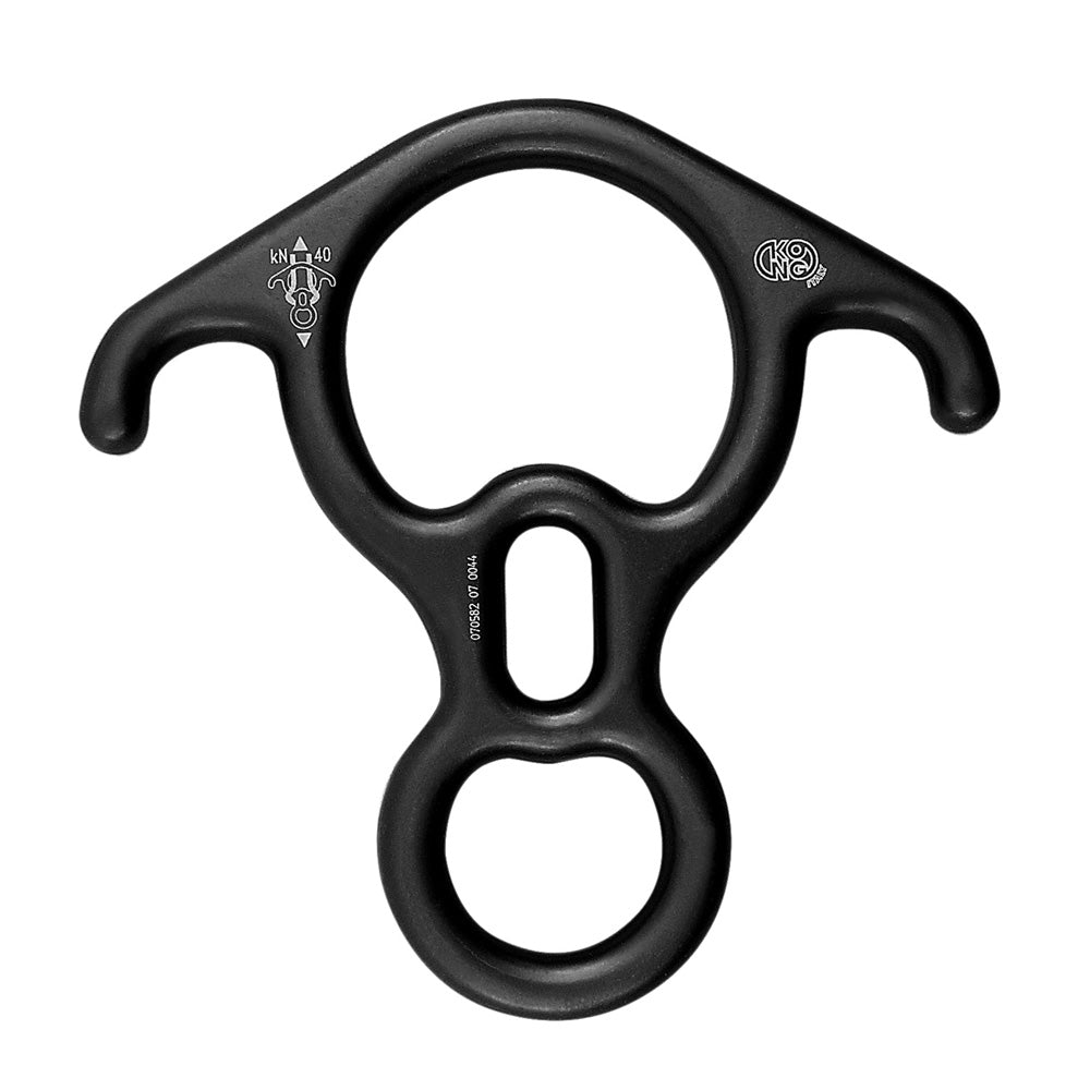 Abseilachter aus Aluminium in Schwartz