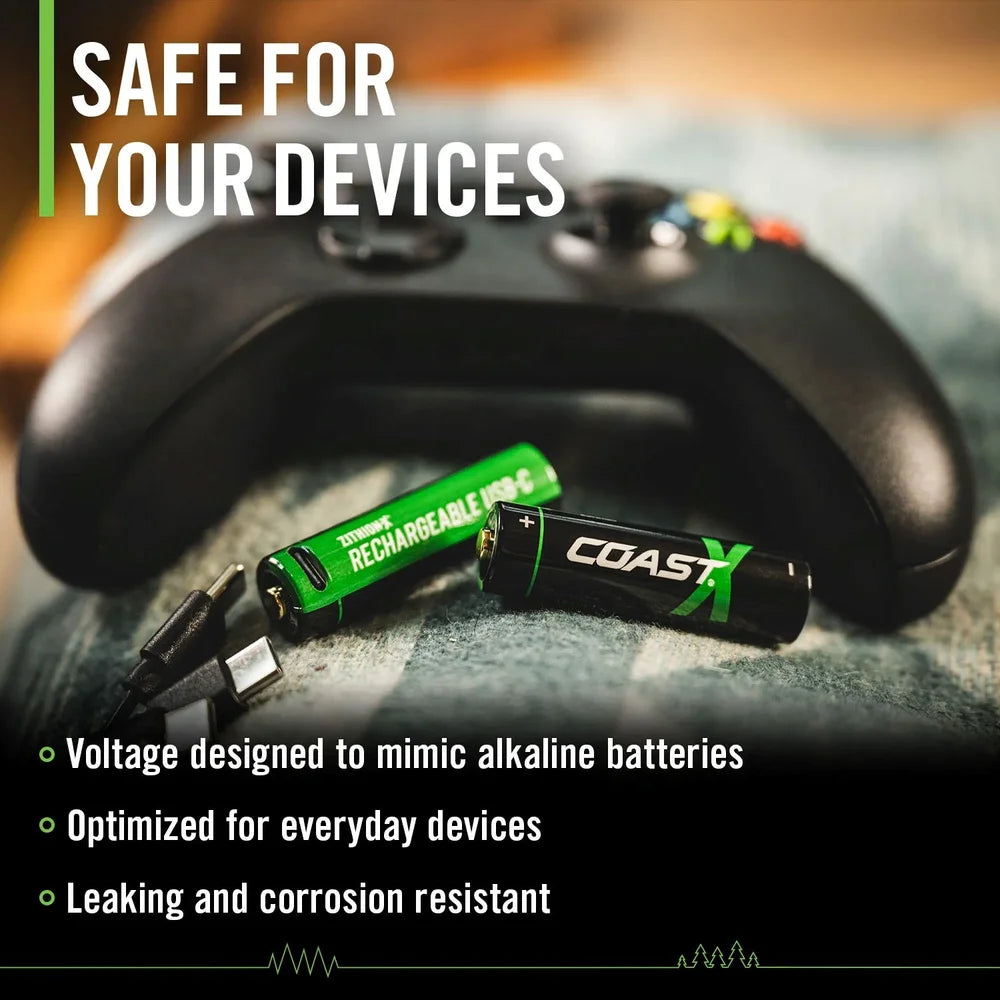 4xAA + 4xAAA 1,5V USB-C wiederaufladbare Batterien