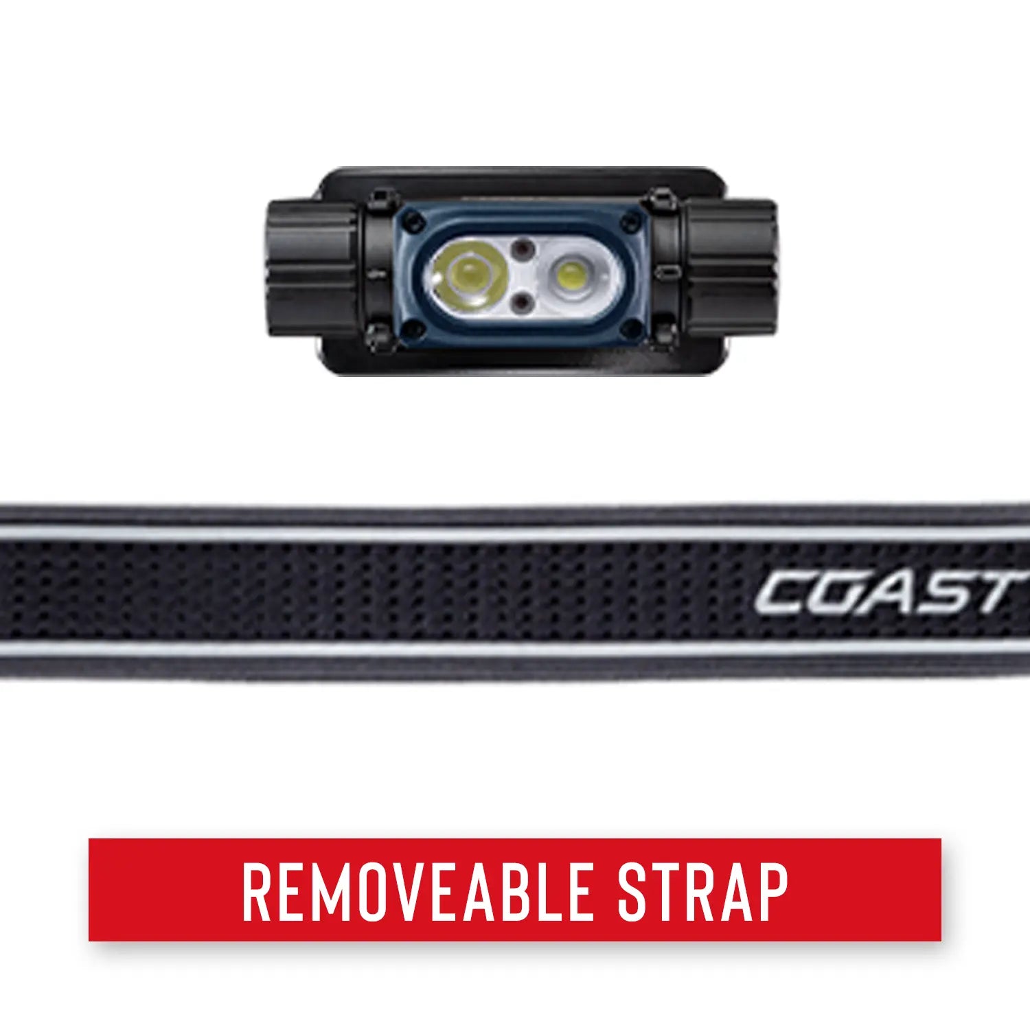 COAST WPH34R LED Stirnlampe mit abnehmbarem und austauschbarem Kopfband für maximale Flexibilität und hohen Tragekomfort. Robuste Profi-Stirnlampe für Outdoor, Trekking, Höhlenforschung, Wasserrettung, Feuerwehr, Rettungsdienst, Angeln und anspruchsvolle Arbeitseinsätze.