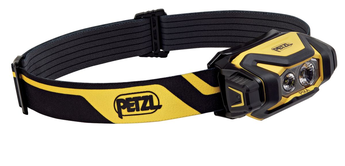 Petzl PIXA LED-Helmlampe für Wartungs-, Inspektions- und Rettungseinsätze. Robuste Stirnlampe mit zuverlässiger Ausleuchtung für Feuerwehr, Rettungsdienst, THW, Industrie, Energieversorger und technische Einsatzkräfte.