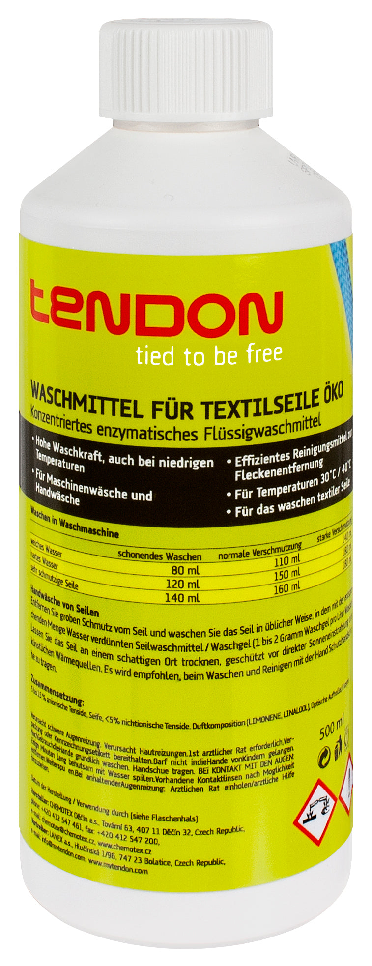 Tendon Rope Cleaner Eco Seilreiniger für Kletterseile, Rettungsseile und Arbeitsseile – biologisch abbaubares Reinigungsmittel zur schonenden Seilpflege, Werterhaltung und Verlängerung der Lebensdauer von Kernmantelseilen im professionellen Einsatz.